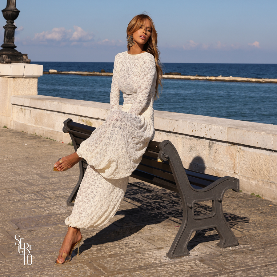 Conjunto Aladim Renda Rayssa Off White