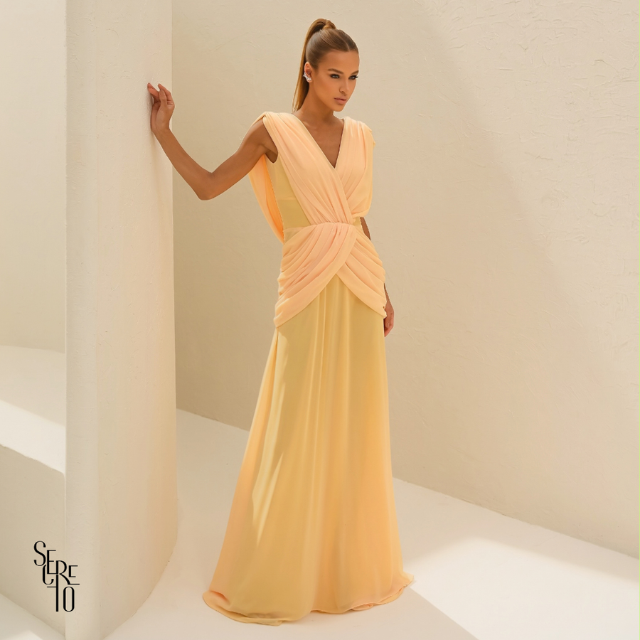 Vestido Longo Capa Alice Camomila