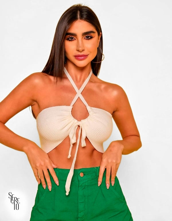 Top Frente Única Modal Off White – Secreto Closet