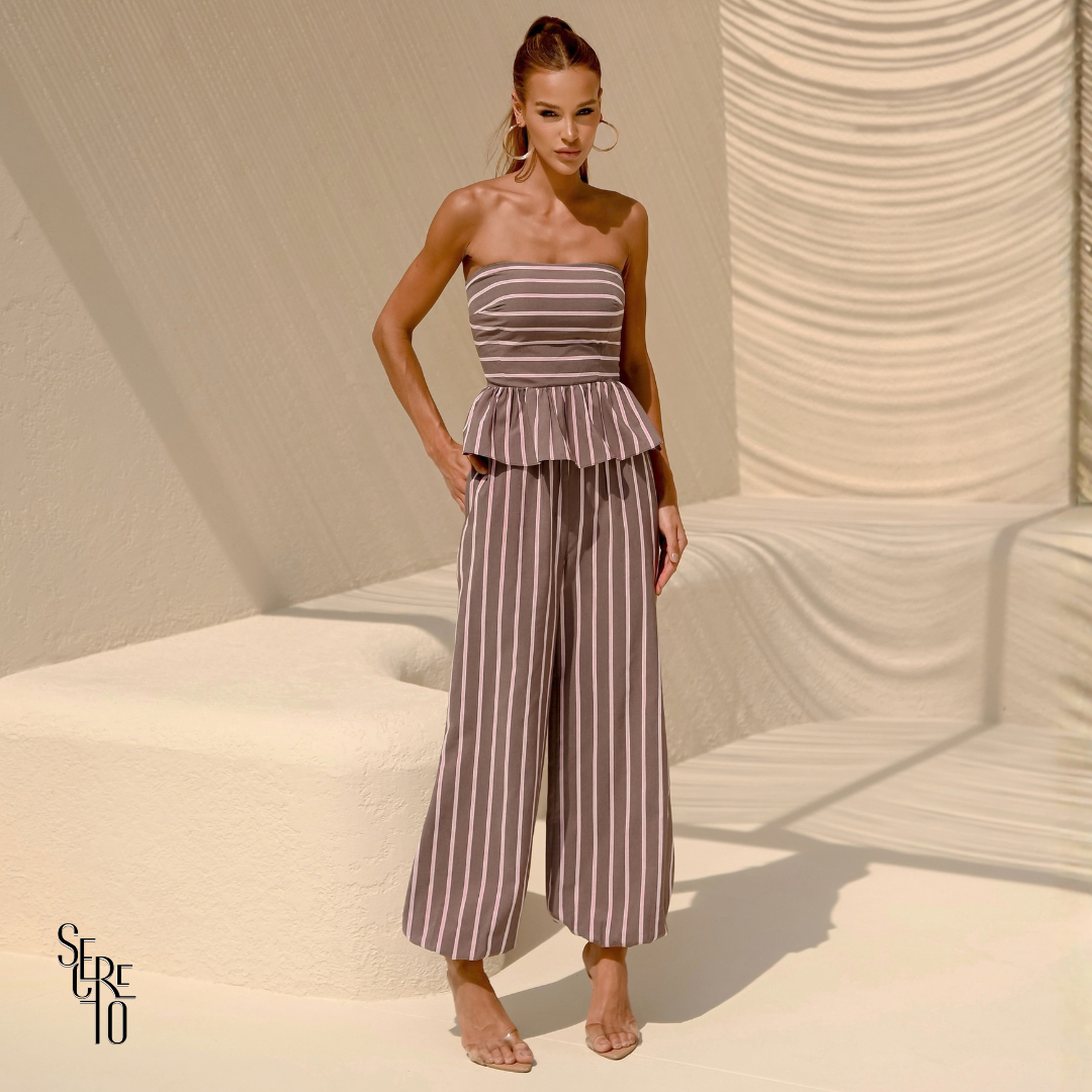 Conjunto Listrado Jasmin Listra Rosa