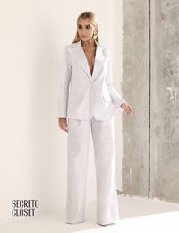Conjunto Blazer e Calça Linho Milane Branco