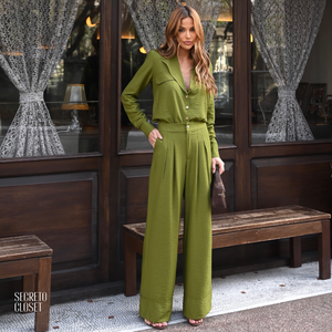Conjunto Alfaiataria Alessia Verde Oliva