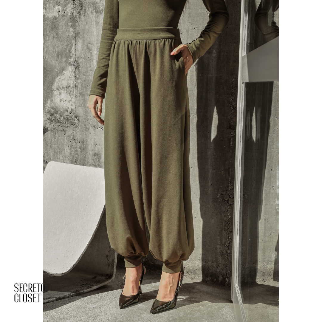 Conjunto Blusa e Calça Moletinho Eleni Militar