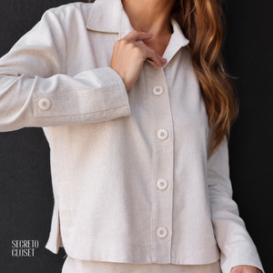 Conjunto Camisa e Calça Linho Alíciah Natural