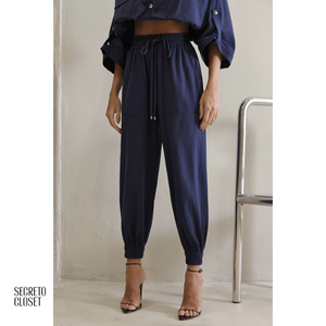 Conjunto Blusa e Calça Jogger Ingrid Azul Marinho