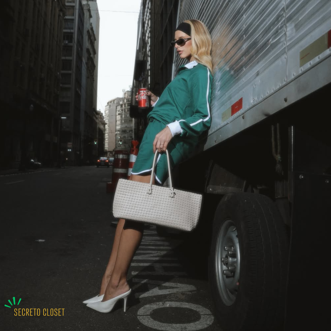Conjunto Blusa e Short Moletinho Francisca Verde