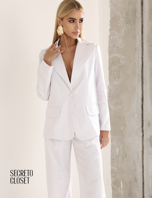 Conjunto Blazer e Calça Linho Milane Branco