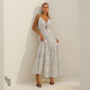 Vestido Longo Poá Fabricia Off White