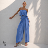 Conjunto Blusê e Calça Aladin Roberta Azul