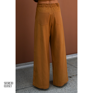 Calça Pantalona Monica Marrom