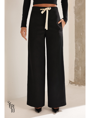 Conjunto Casaco e Calça Aveludado Helen Preto