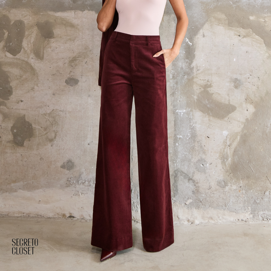 Calça Cotelê Maitê Vinho