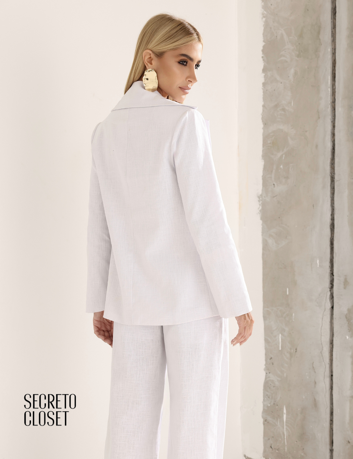 Conjunto Blazer e Calça Linho Milane Branco