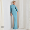 Vestido Longo Capa Chloe Azul Sky