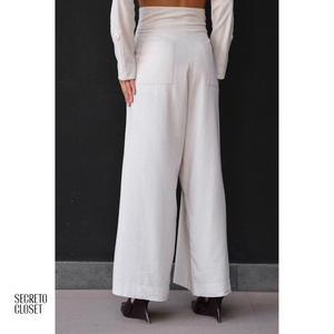 Conjunto Camisa e Calça Linho Alíciah Natural