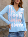 Blusa Sabrina Xadrez Azul