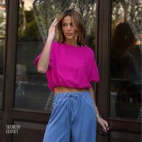 Blusa Ballon Carlota Fucsia