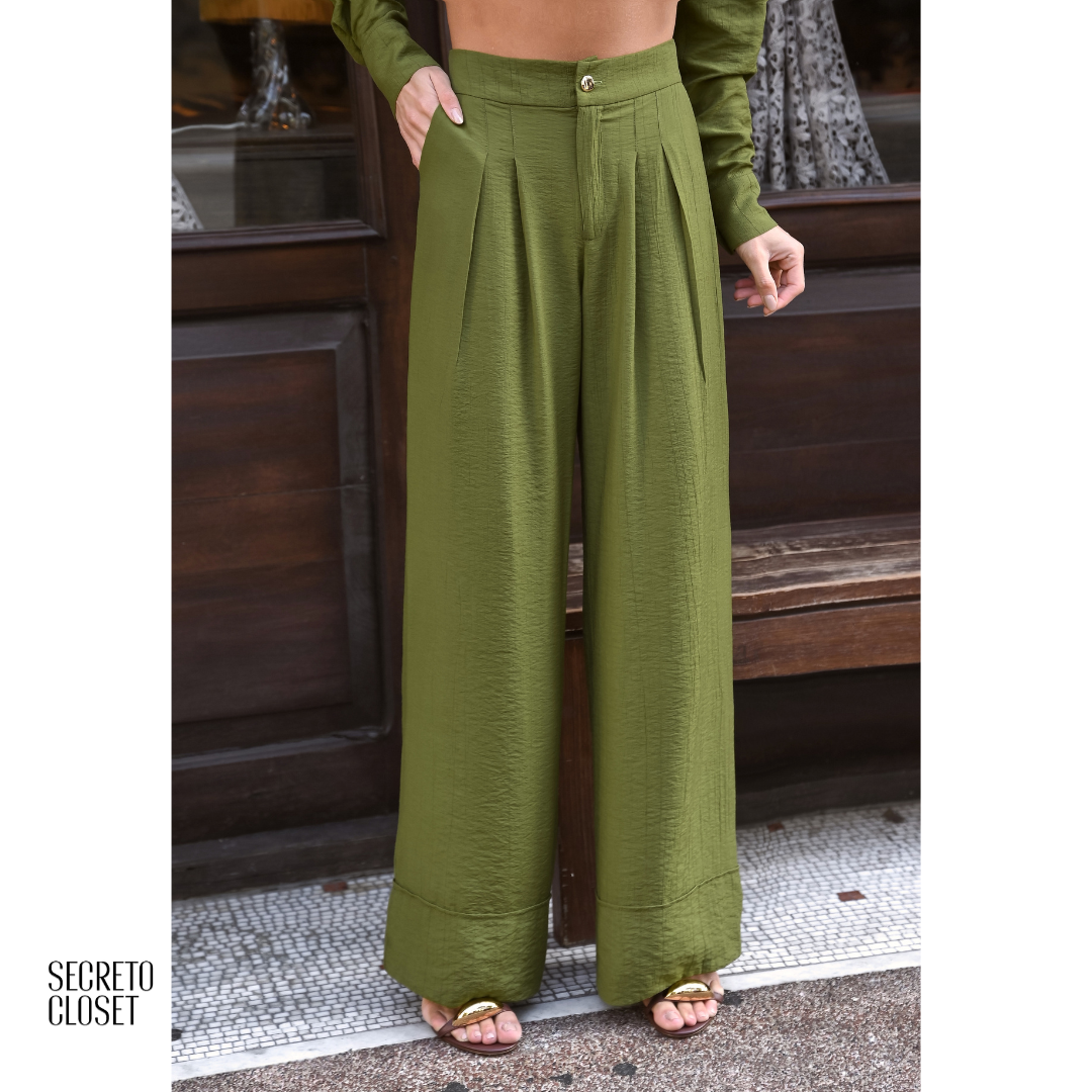 Conjunto Alfaiataria Alessia Verde Oliva