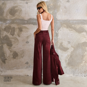 Calça Cotelê Maitê Vinho
