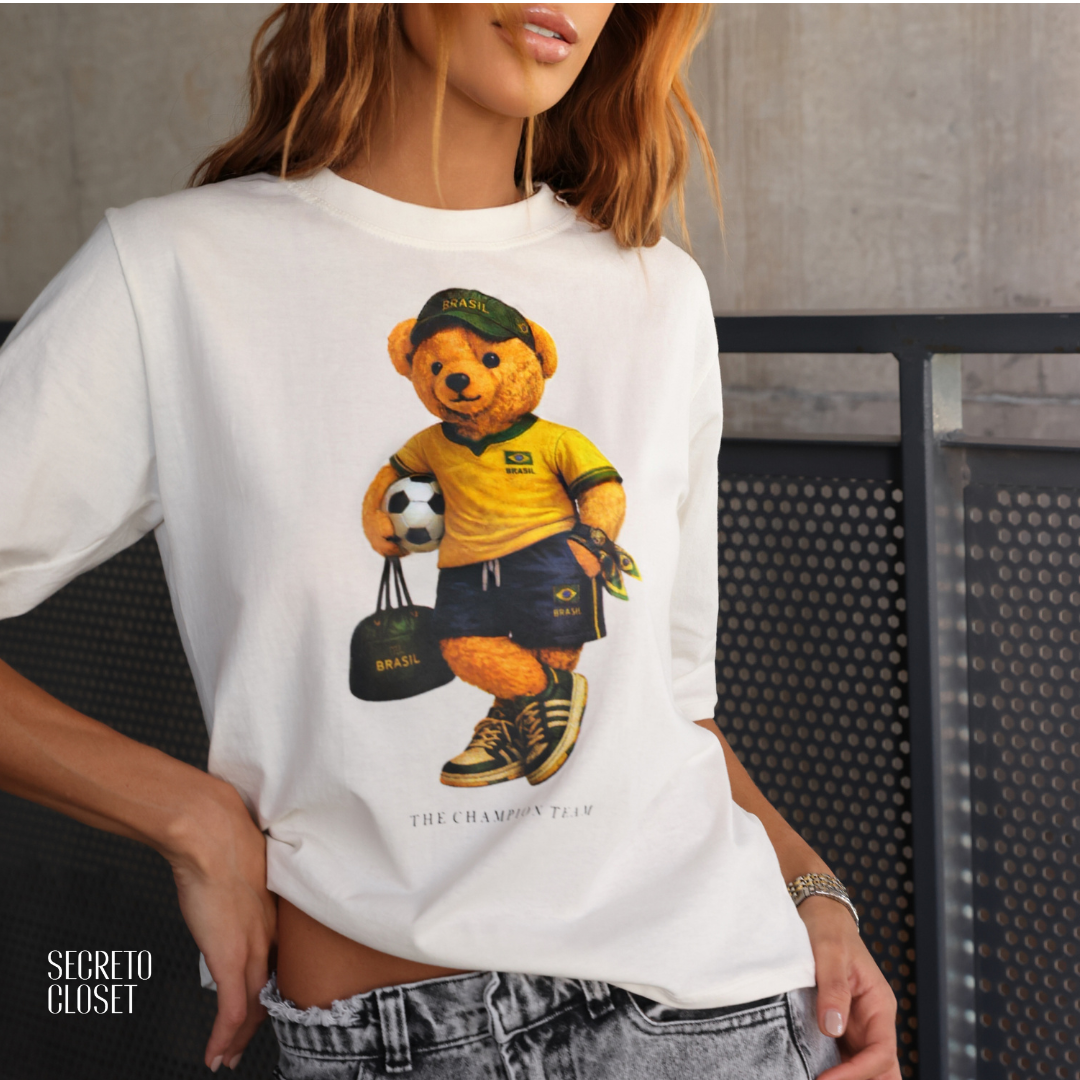 T-shirt Urso Pamella Branco
