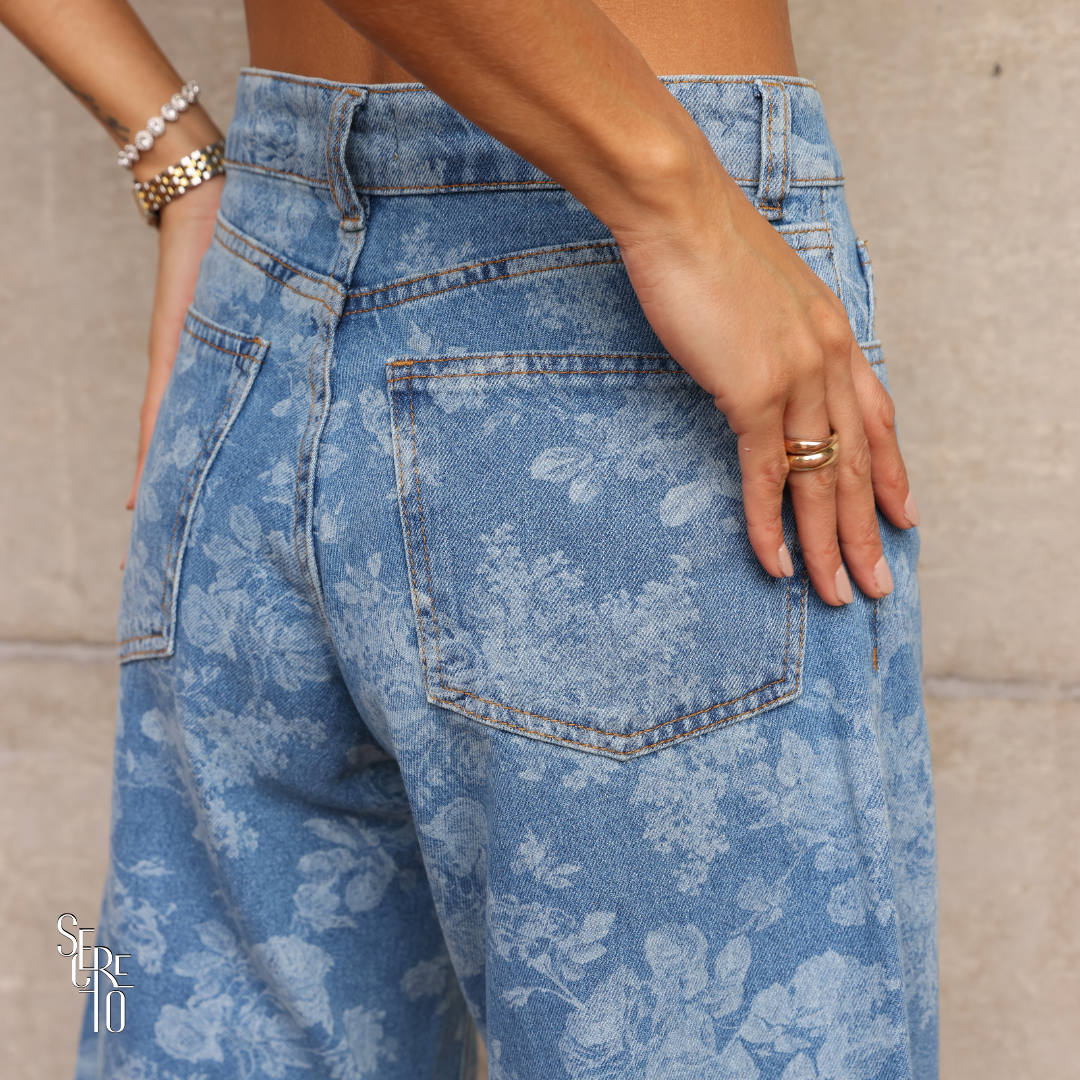 Calça Jeans Corrosao Solene Azul