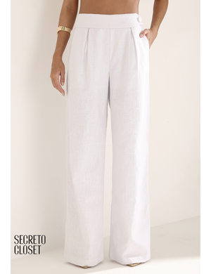 Conjunto Blazer e Calça Linho Milane Branco