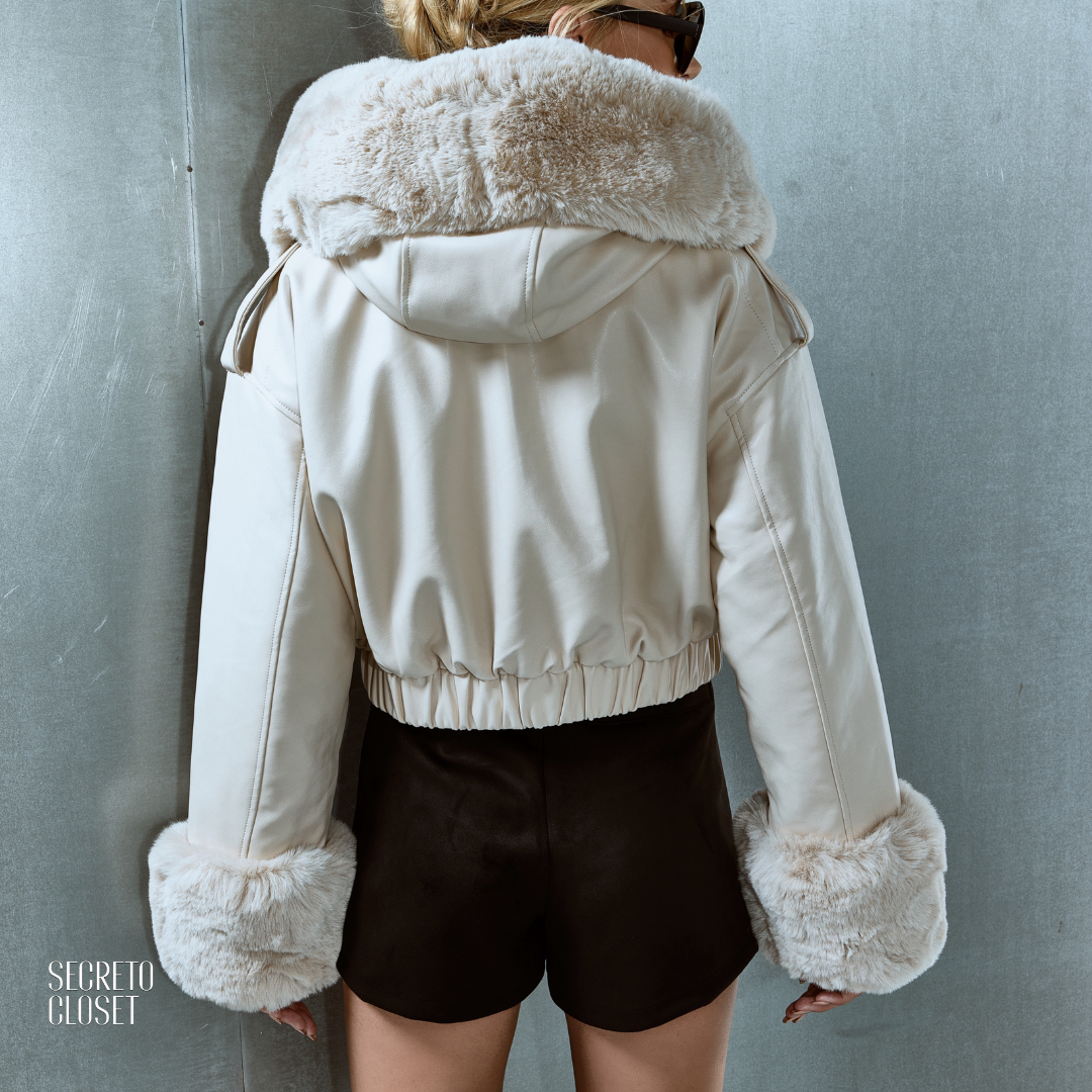 Casaco Pelo Removível Elsie Off White