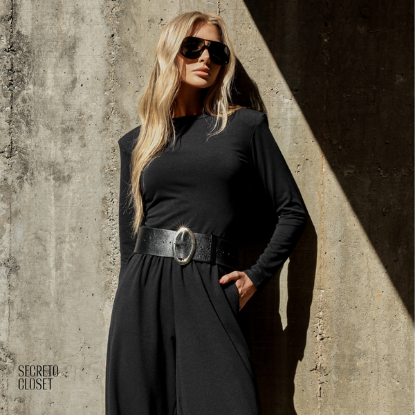Conjunto Blusa e Calça Moletinho Eleni Preto