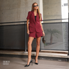 Conjunto Blazer e Short Alfaiataria Dayane Vinho