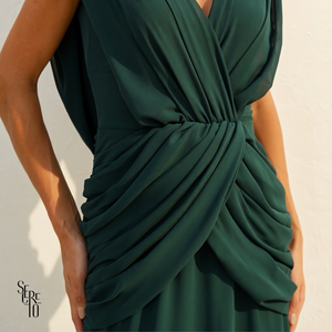 Vestido Longo Capa Alice Verde