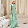 Vestido Longo Camadas Aisha Verde Menta