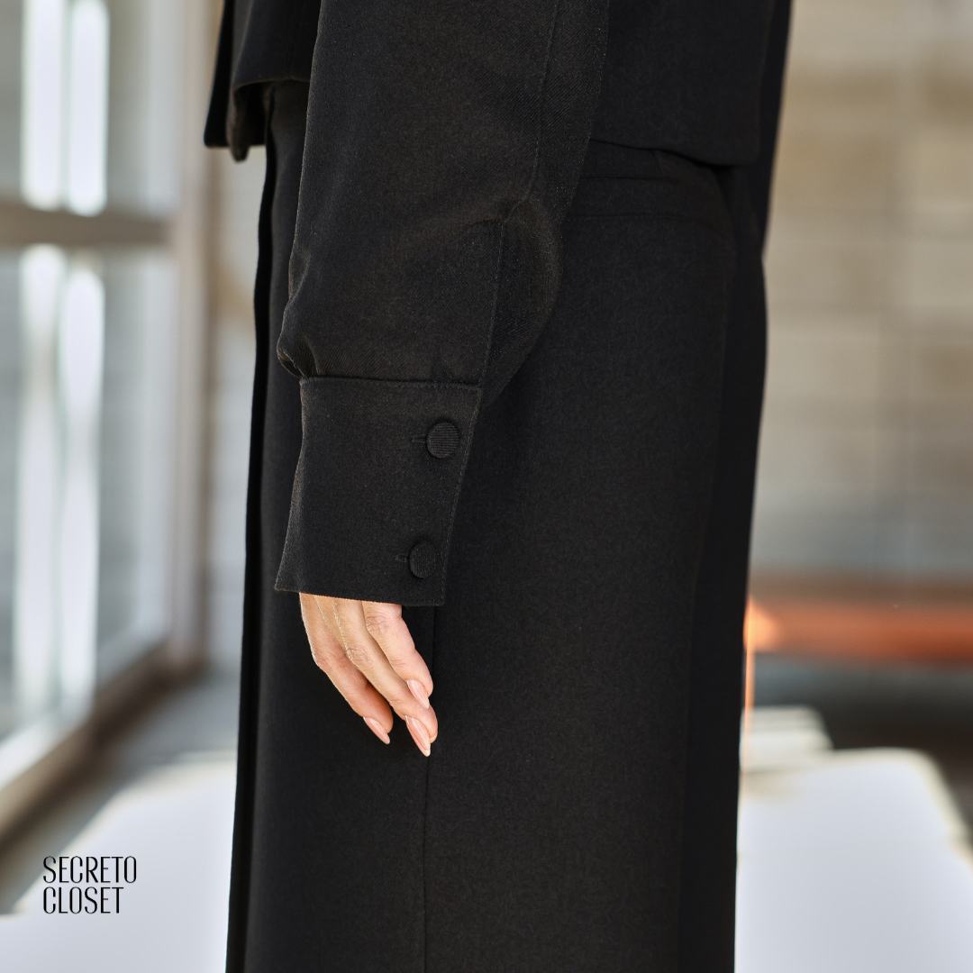 Casaco Alfaiataria Wool Emilia Preto