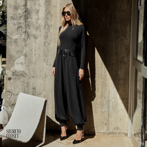 Conjunto Blusa e Calça Moletinho Eleni Preto