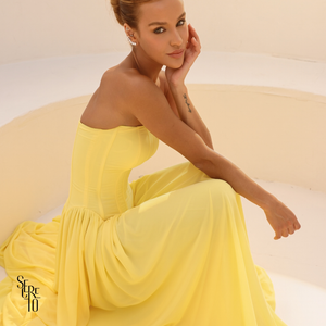 Vestido Barbatana Erica Amarelo