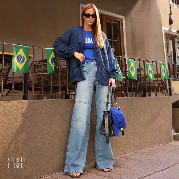 Jaqueta Esportiva Margarida Azul