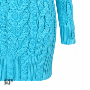 Vestido Curto Tricô Freya Azul Serenity