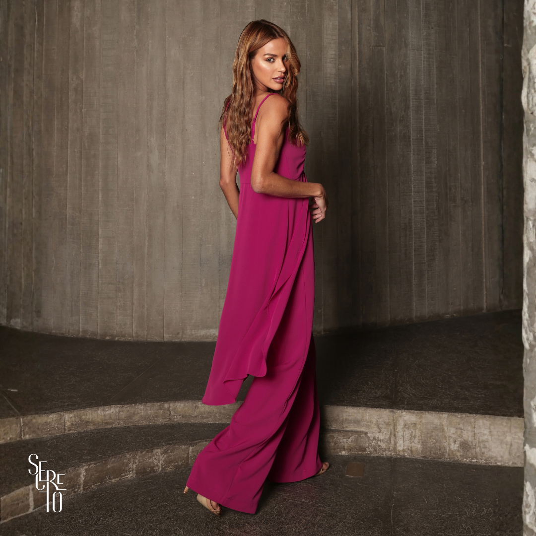 Conjunto Detalhe Bolinha Carla Fucsia