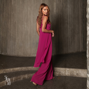 Conjunto Detalhe Bolinha Carla Fucsia