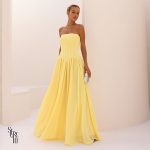 Vestido Barbatana Erica Amarelo
