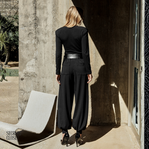 Conjunto Blusa e Calça Moletinho Eleni Preto
