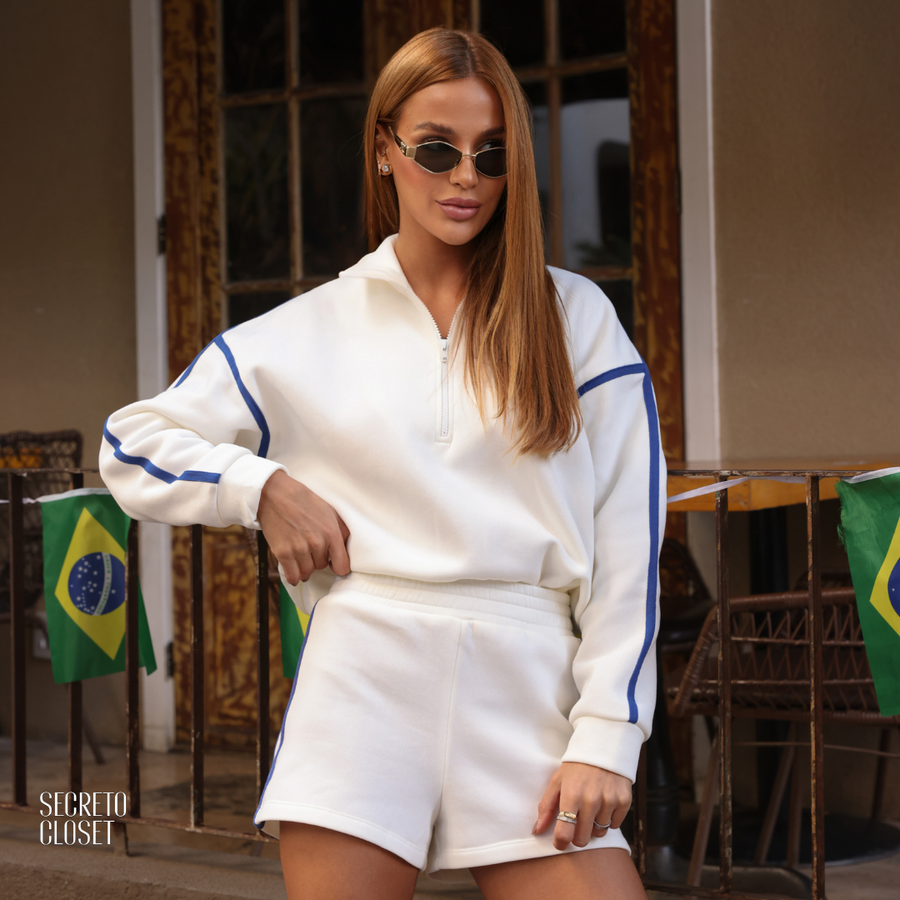 Conjunto Moletom Esportivo Joana Branco