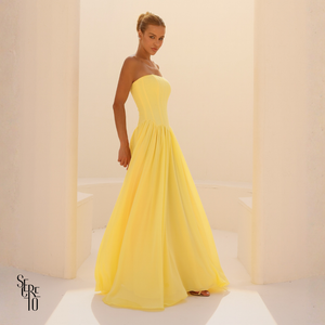 Vestido Barbatana Erica Amarelo
