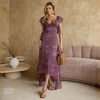 Vestido Longo Estampado Sophie Vinho