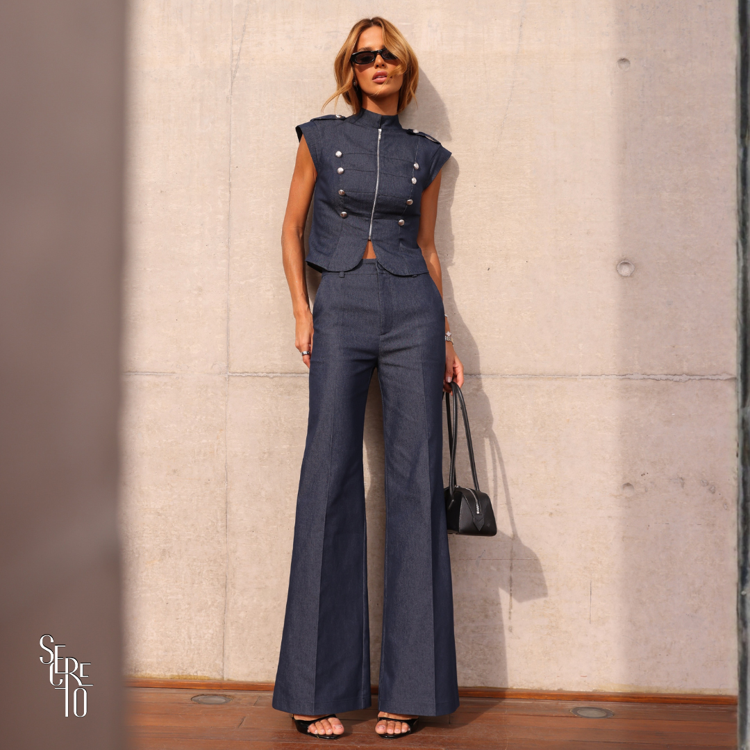 Conjunto Sarja Elodie Azul Jeans