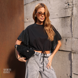 Blusa Manga Laise Marlene Preto