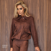 Jaqueta Bomber Suede Diana Marrom