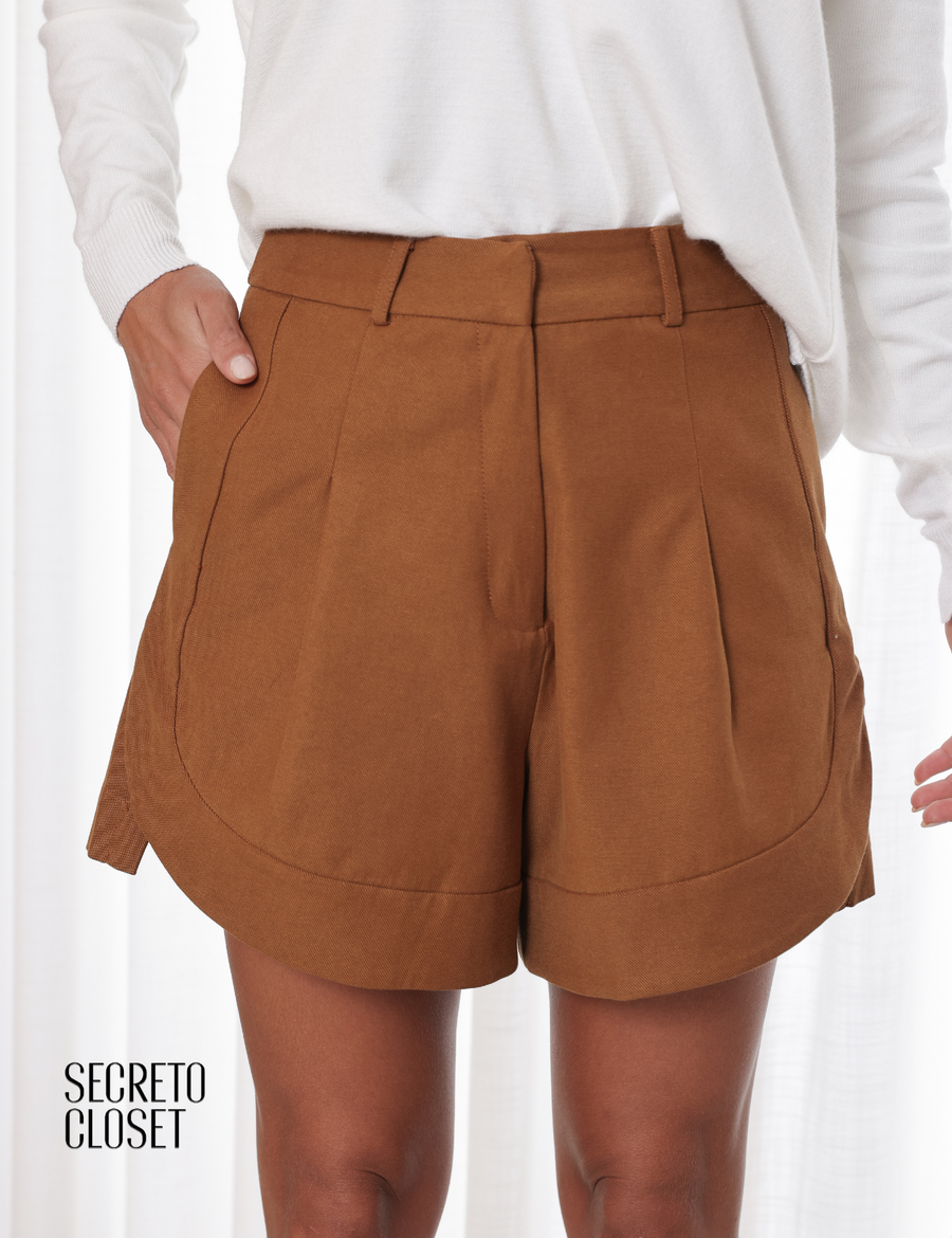 Short Sarja Maia Marrom