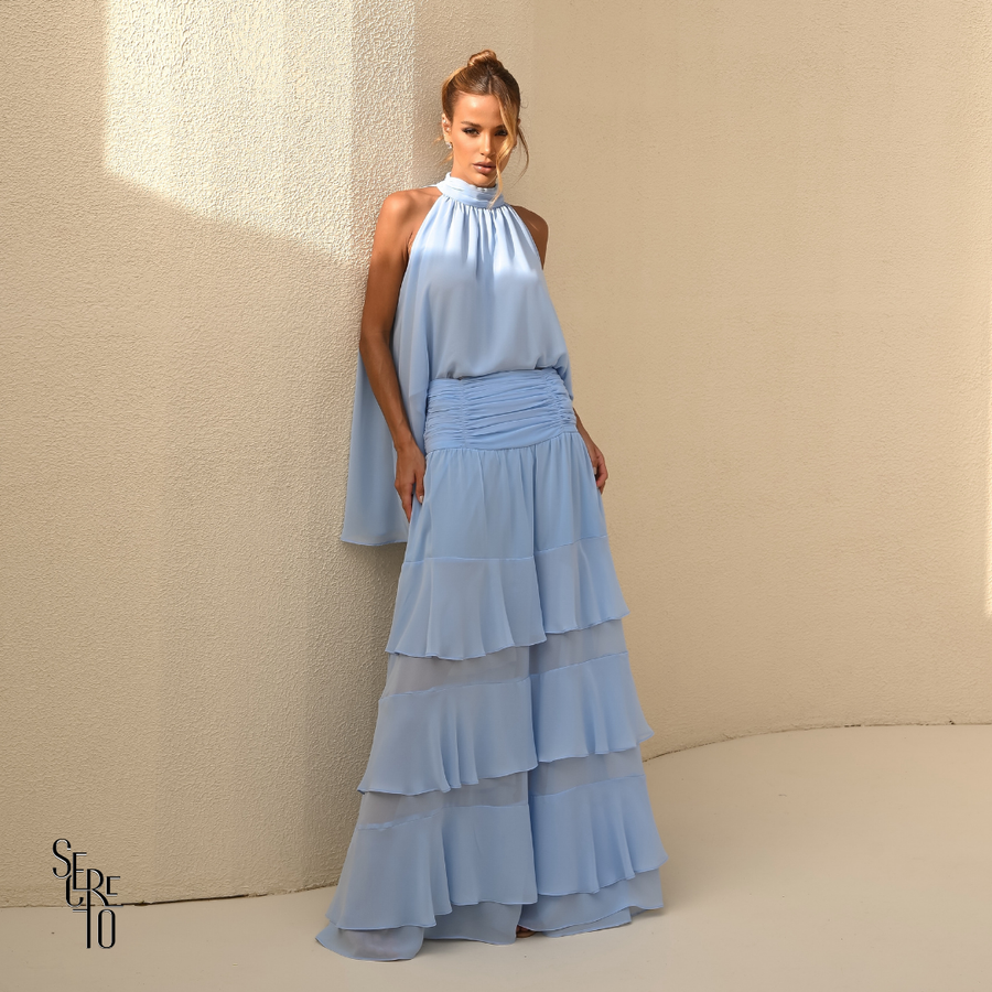 Conjunto Babado Odette Azul Seerenity