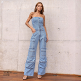 Macacão Jeans Dewi Azul