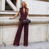 Conjunto Colete e Calça Alfaiataria Elora Marsala